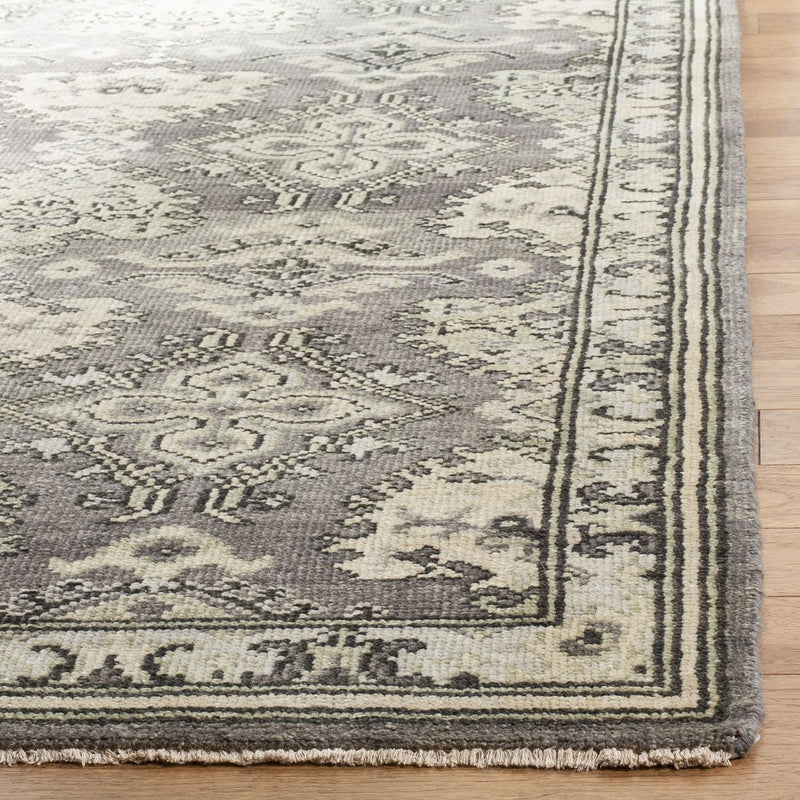 6' x 9' Dark Grey / Light Grey Handmade Traditional Premium New Zealand Wool Area Rug By SAFAVIEH