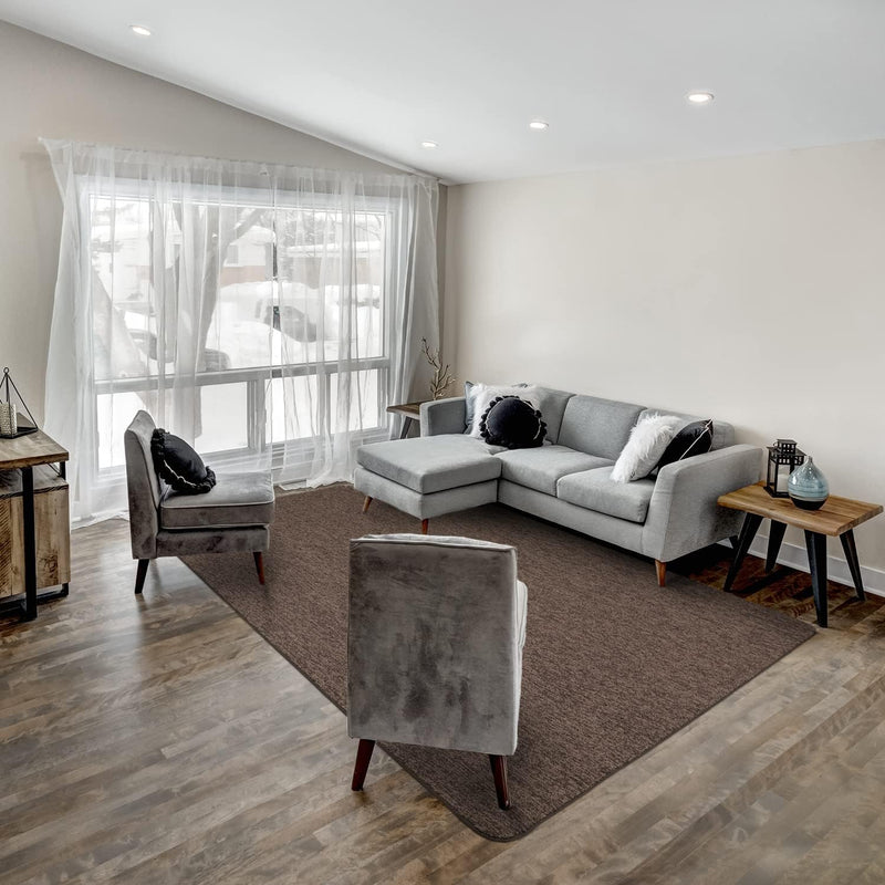 4 Feet X 4 Feet Pebble Gray - House, Home and More Skid-Resistant Carpet Indoor Area Rug Floor Mat