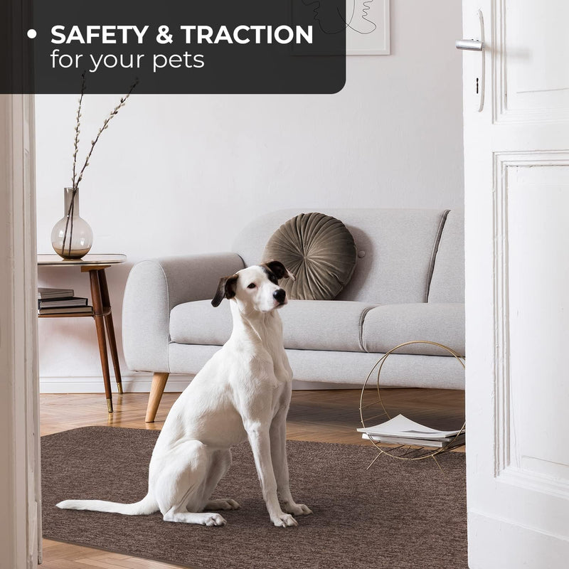 4 Feet X 4 Feet Pebble Gray - House, Home and More Skid-Resistant Carpet Indoor Area Rug Floor Mat