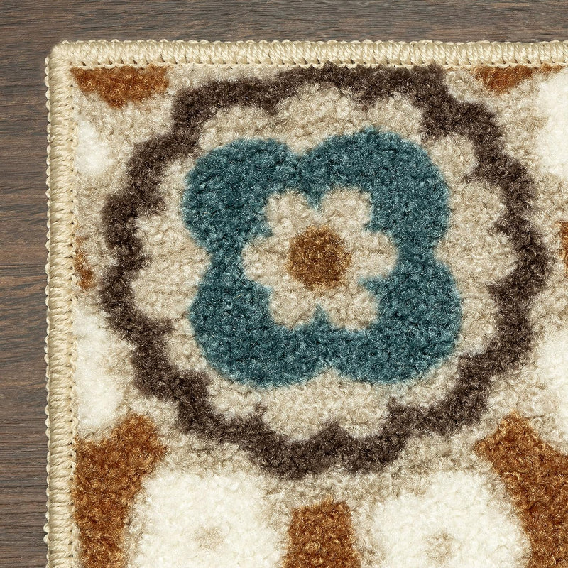 5' x 7', Beige Indoor Floral Area Rugs