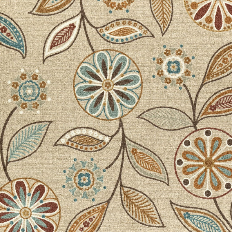 5' x 7', Beige Indoor Floral Area Rugs