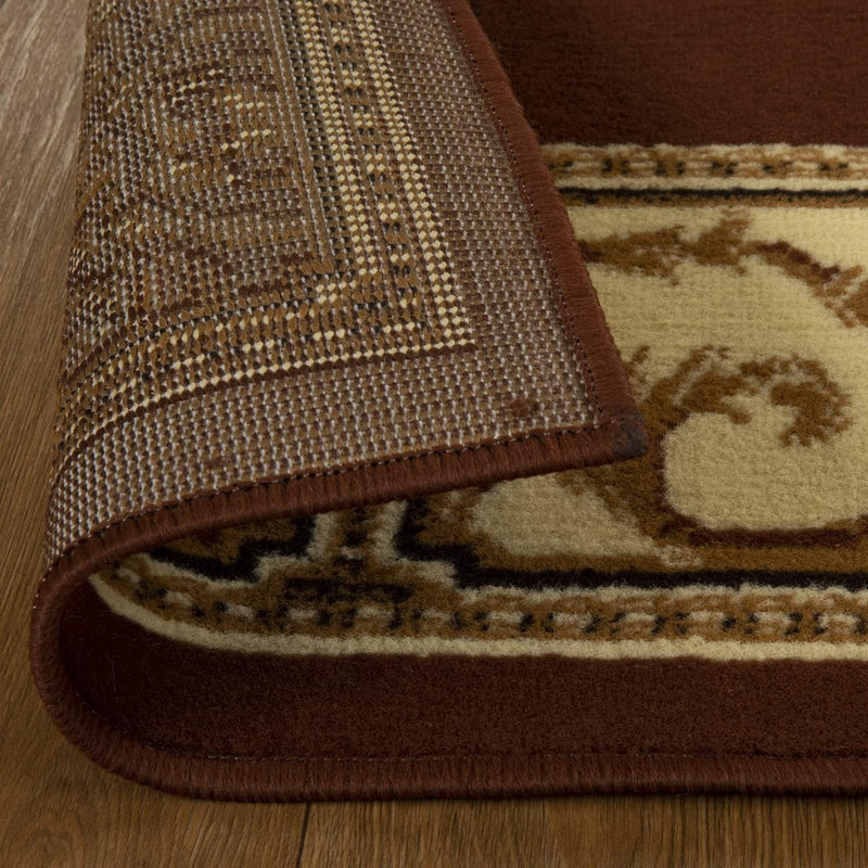 5' x 5' Square, Toffee Traditional Oriental Medallion Area Rug