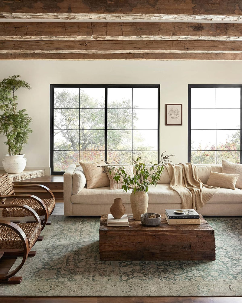 3'-6" x 5'-6" Washable Jade/Sand Accent Rug by Loloi