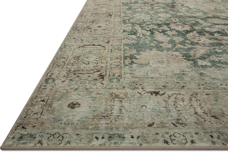 3'-6" x 5'-6" Washable Jade/Sand Accent Rug by Loloi