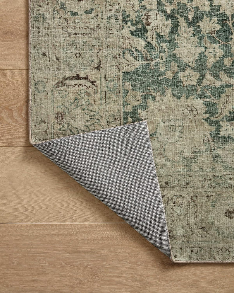 3'-6" x 5'-6" Washable Jade/Sand Accent Rug by Loloi