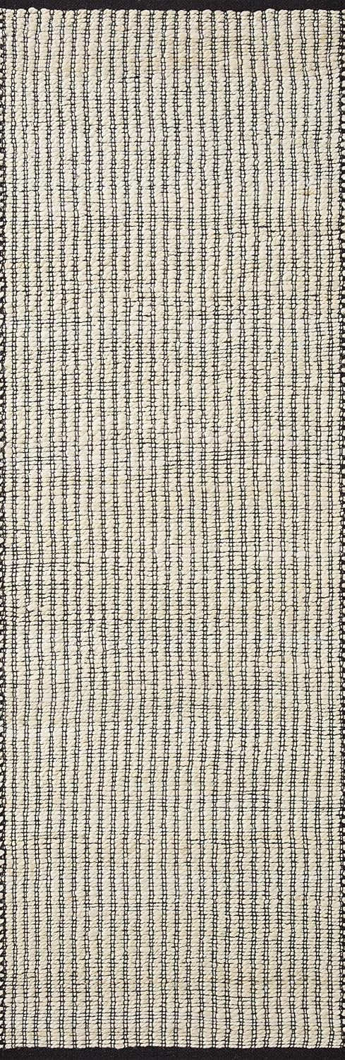 Loloi Angela Rose x Colton Ivory/Black 5'-0" x 7'-0" ‎Handmade Hand Woven Area Rug
