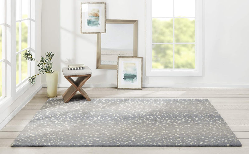 Erin Gates by Momeni Woodland Antelope Area Rug, 3 ft 6 in x 5 ft 6 in, Blue