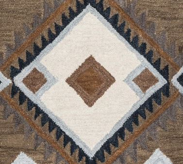 5' x 8' Handmade Multi Angles Chevron Tumble Weed Loft 100% Wool Area Rug By Rizzy Rugs
