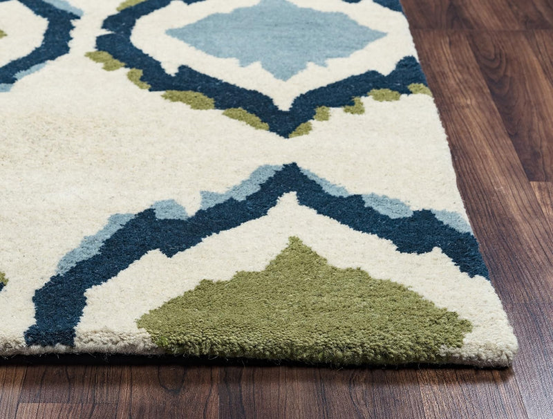 5' x 8' Ivory Handmade Bradberry Downs Collection Hand-Tufted Area Rug by Rizzy Home