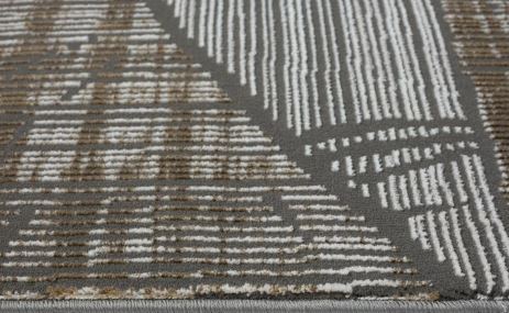 5' 1" x 6' 11" Grey Graphite Abstract Themed Polyester Area Rug By Allstar Rugs