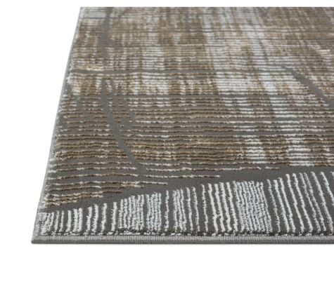 5' 1" x 6' 11" Grey Graphite Abstract Themed Polyester Area Rug By Allstar Rugs