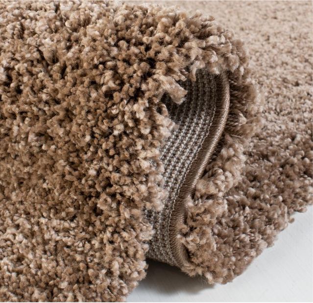 Shag Square Rug 5'1"x5'1" Dark Beige- Safavieh