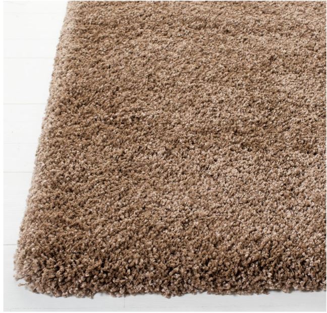 Shag Square Rug 5'1"x5'1" Dark Beige- Safavieh