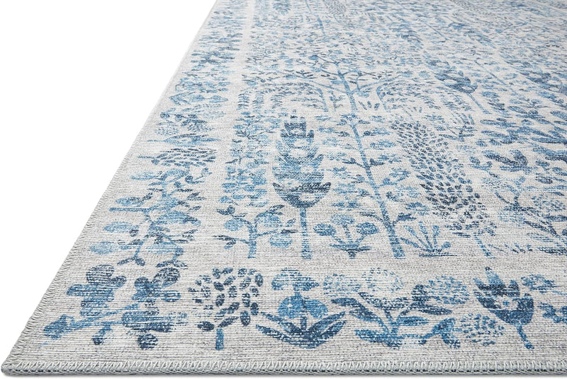 3'-9" x 5'-6" Blue .19" Pile Height, Accent Rug by Loloi Rifle Paper Co. Maison Collection