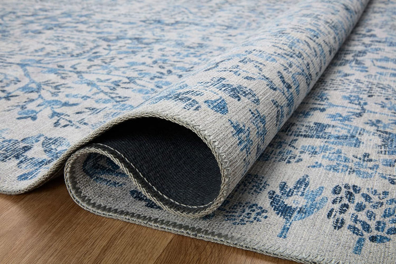 3'-9" x 5'-6" Blue .19" Pile Height, Accent Rug by Loloi Rifle Paper Co. Maison Collection
