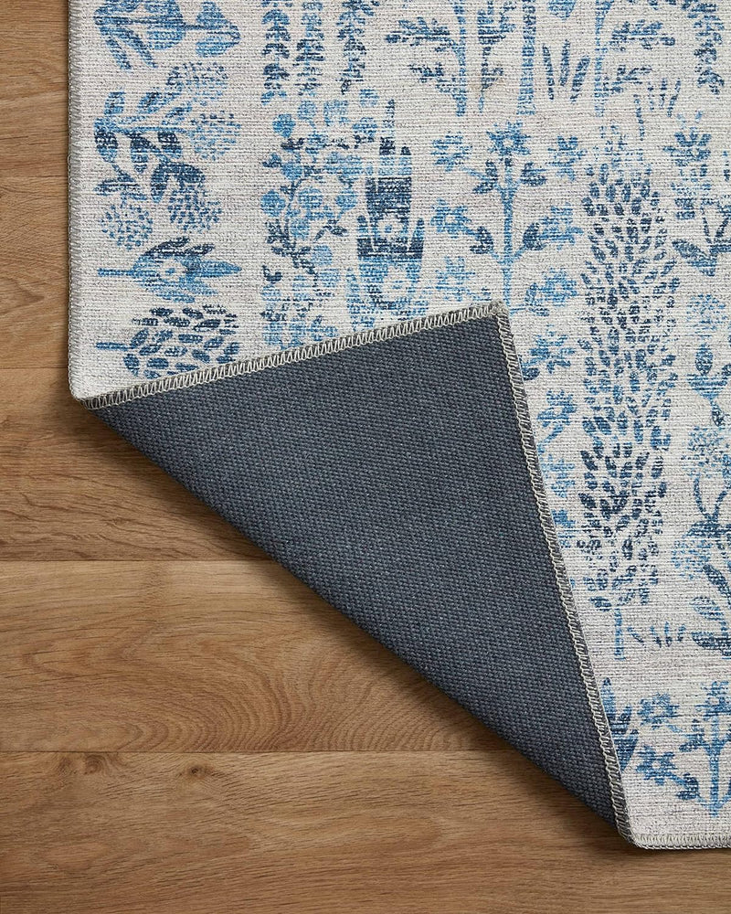 3'-9" x 5'-6" Blue .19" Pile Height, Accent Rug by Loloi Rifle Paper Co. Maison Collection