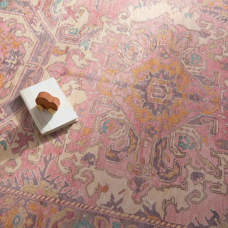 5x8 Pink Purple Boho Vintage Living Room Rug by Jaipur Living