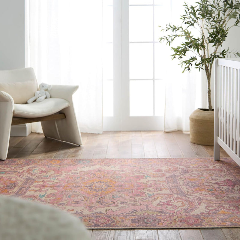 5x8 Pink Purple Boho Vintage Living Room Rug by Jaipur Living