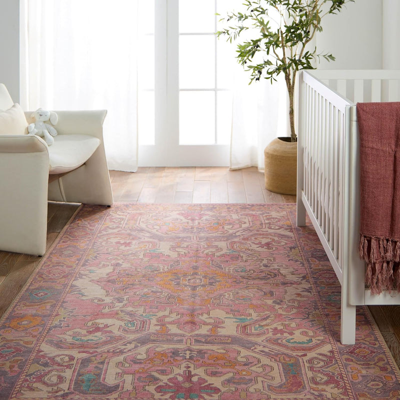 5x8 Pink Purple Boho Vintage Living Room Rug by Jaipur Living