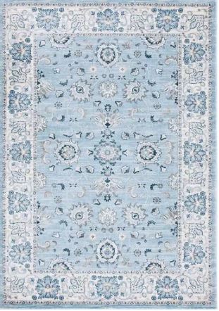 5 ft. x 8 ft. Light Blue/Cream Speckled Floral Border Isabella Area Rug by SAFAVIEH