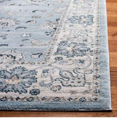 5 ft. x 8 ft. Light Blue/Cream Speckled Floral Border Isabella Area Rug by SAFAVIEH