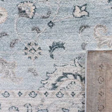 5 ft. x 8 ft. Light Blue/Cream Speckled Floral Border Isabella Area Rug by SAFAVIEH