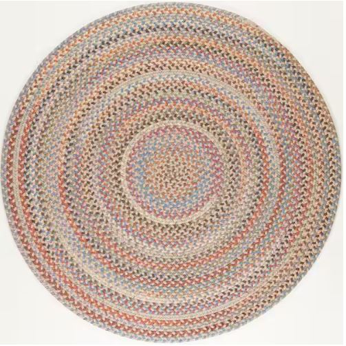 6 ft. x 6 ft. Round Greenwich Butterfield Multi Indoor Braided Area Rug