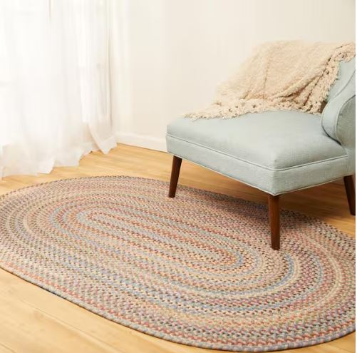 6 ft. x 6 ft. Round Greenwich Butterfield Multi Indoor Braided Area Rug