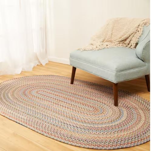 6 ft. x 6 ft. Round Greenwich Butterfield Multi Indoor Braided Area Rug