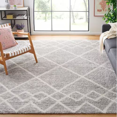 10 ft. x 14 ft. Ivory/Gray Border Chevron Area Rug by SAFAVIEH