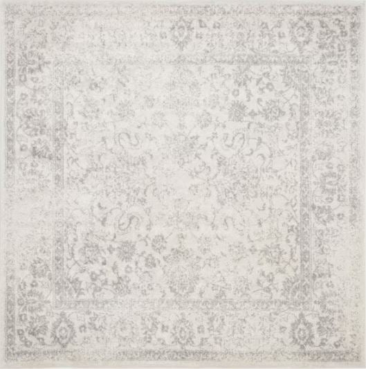 12 ft. x 12 ft. Border Distressed Square Area Rug