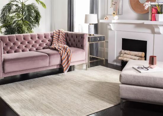 5' x 5' Square Creme Power Loomed Indoor Rugs by Safavieh