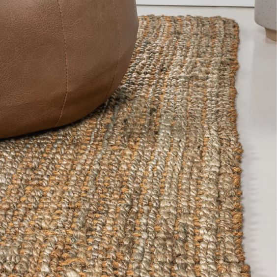 2.3' x 5' Rustic Traditional Handwoven Jute Solid Runner Area Rug - JONATHAN Y