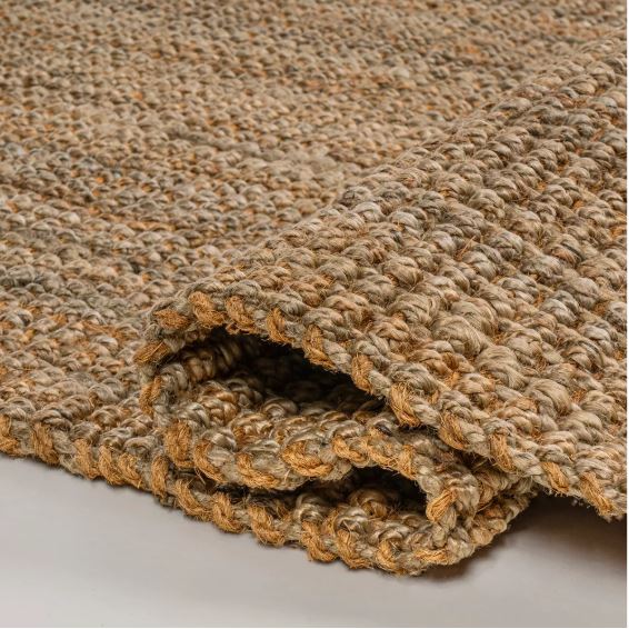 2.3' x 5' Rustic Traditional Handwoven Jute Solid Runner Area Rug - JONATHAN Y