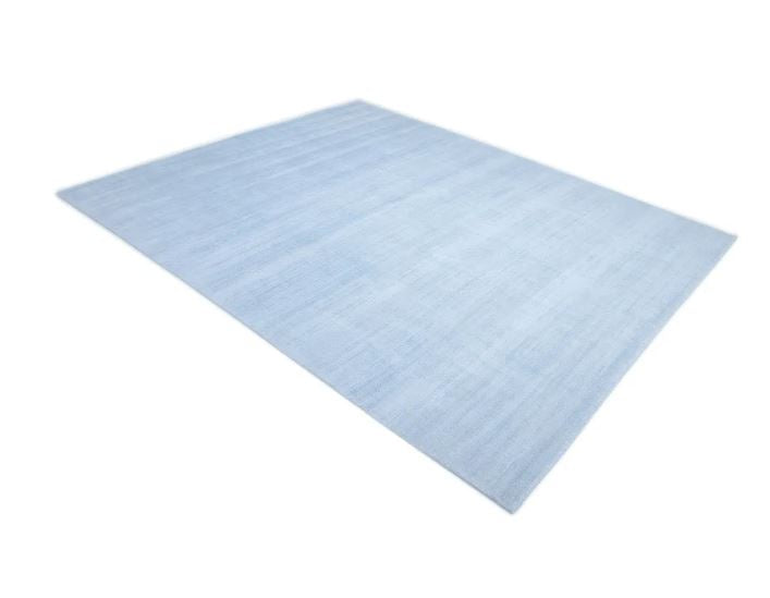 8' x 10'  Light Blue Milo Hand Loomed Contemporary Solid Area Rug