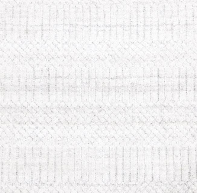 10' x 14' Ivory Sanam Hand Loomed Contemporary Solid Area Rug
