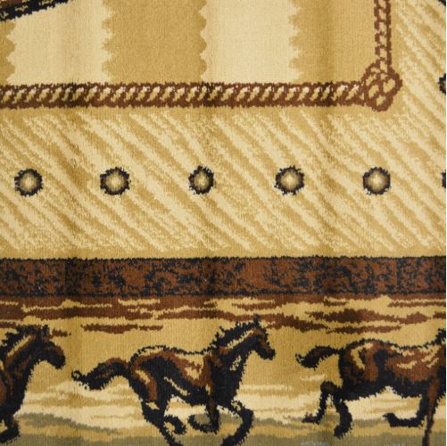 5'3" x 7'3" Multi American Destination Cheyenne Western Horse Area Rug