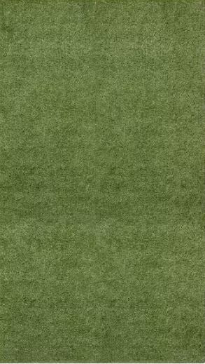 Meadowland Collection Waterproof Solid Indoor/Outdoor 7 ft. x 18 ft. Green Artificial Grass Runner Rug