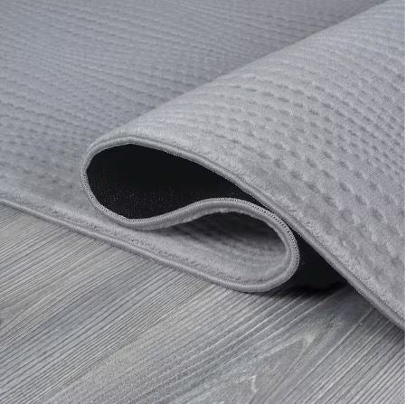 Serenity Gray Solid 4 ft. x 6 ft. Modern Non Skid Soft Indoor Area Rug