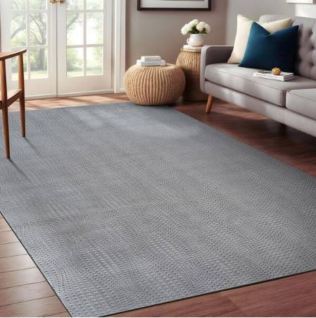 Serenity Gray Solid 4 ft. x 6 ft. Modern Non Skid Soft Indoor Area Rug