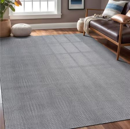 Serenity Gray Solid 4 ft. x 6 ft. Modern Non Skid Soft Indoor Area Rug