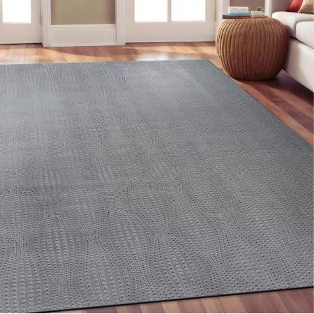 Serenity Gray Solid 4 ft. x 6 ft. Modern Non Skid Soft Indoor Area Rug
