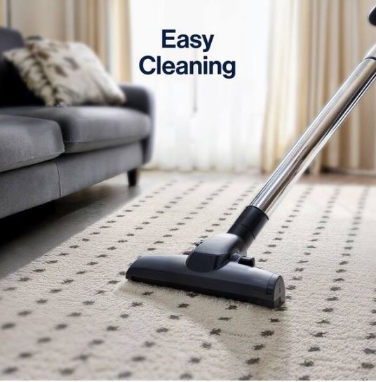 Pele Modern Geometric Dot Shag White/Black 5 ft. x 8 ft. Area Rug