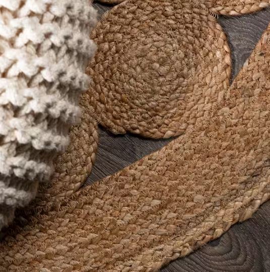 Cassia Round Natural Jute Boho Circle Natural 8' Round Area Rug