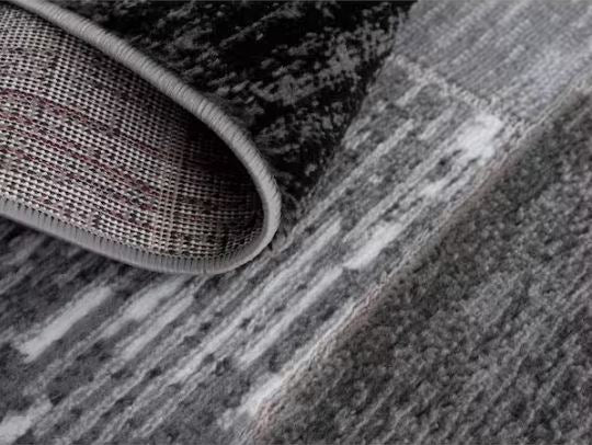 Verena Black Geometric 4 ft. x 6 ft. Area Rug