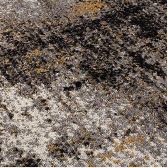 Adare Contemporary Abstract Yellow 6 ft. Round Area Rug