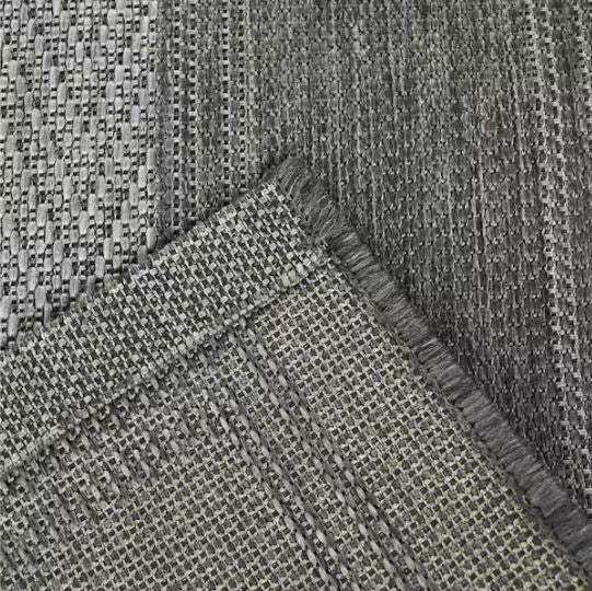 Gray 5 x 7 Border Indoor/Outdoor Area Rug