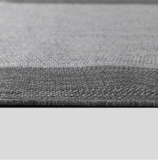 Gray 5 x 7 Border Indoor/Outdoor Area Rug