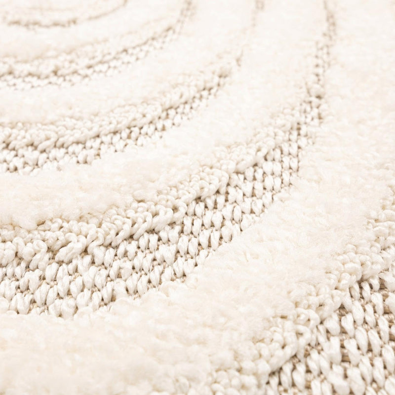 8x10 LUXE WEAVERS Abstract Swirl Cream Area Rug, Modern Shapes Carpet