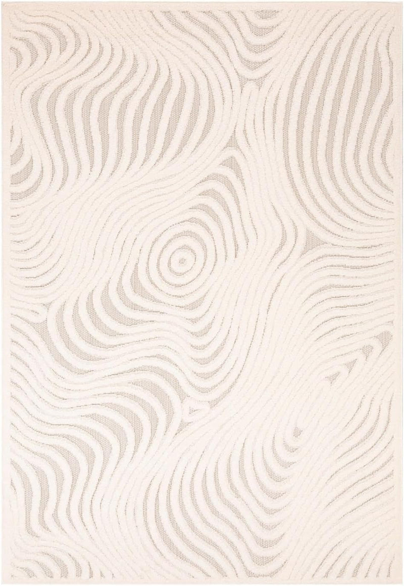 8x10 LUXE WEAVERS Abstract Swirl Cream Area Rug, Modern Shapes Carpet